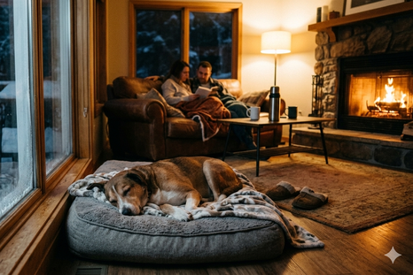 Dónde debe dormir un perro en los meses de frío. Fuente: IA Gemini. Dónde debe dormir un perro en los meses de frío. Fuente: IA Gemini.
