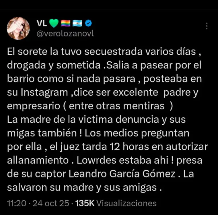 La conductora usó la red X para exigir justicia. La conductora usó la red X para exigir justicia.