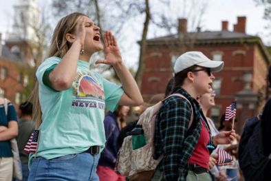 MDZol | Una protesta en Harvard a favor de la libertad de expresión. Foto: BBC