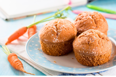 Descubre la receta secreta de magdalenas de zanahoria Foto: Shutterstock