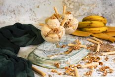 Con este delicioso helado de banana y nueces deleitaras a tu familia. Foto: Shutterstock