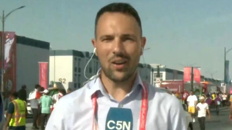 Un periodista de C5N atravesó un momento de tensión en Qatar