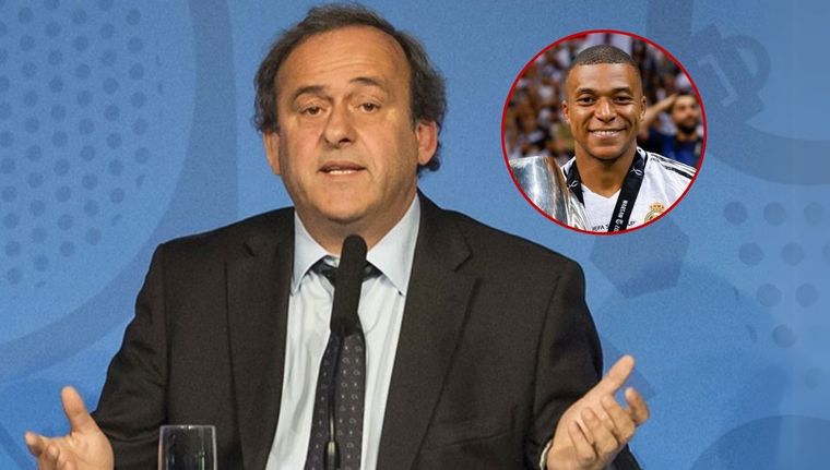 Michel Platini se mostró procupado y crítico sobre el nivel de su compatriota en el Real Madrid. Foto: Conmebol.com y @KMbappe
