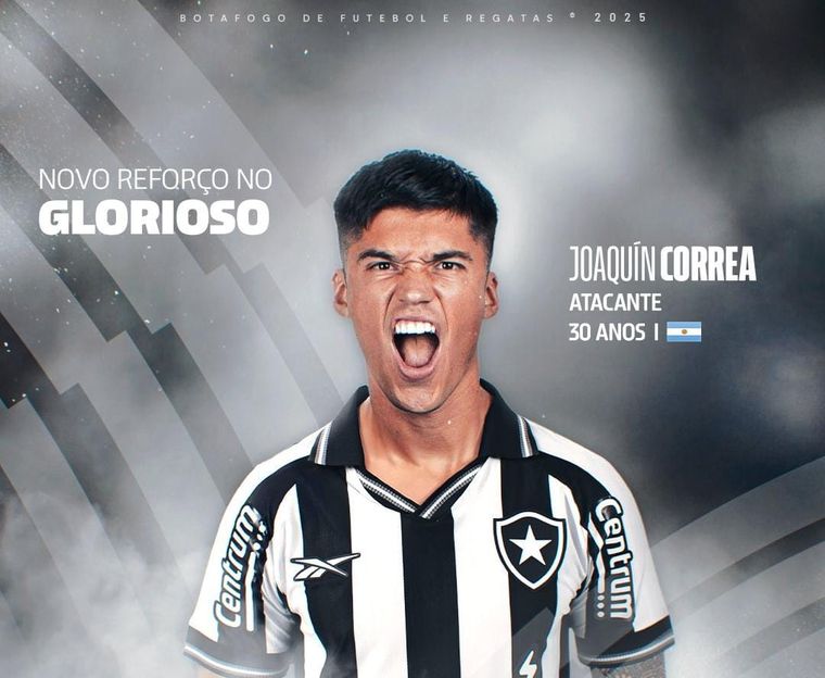 Joaquín Correa es refuerzo de Botafogo.