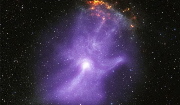 Los “huesos” de una mano cósmica fantasmal. Foto: Dpa.