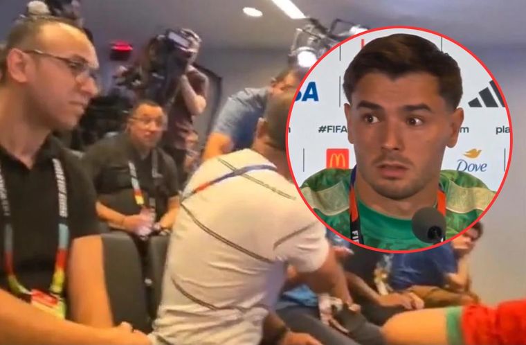 Brahim Díaz, atónico: dos periodistas se pelearon en medio de su conferencia.