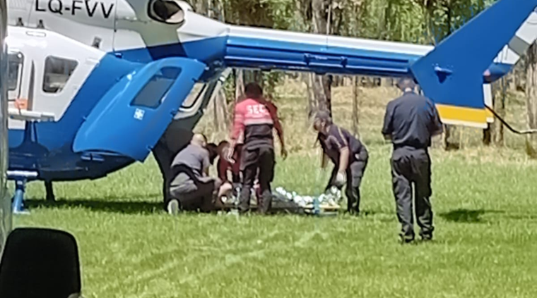 Los tres turistas europeos que fueron traslados desde Uspallata al hospital Central. Los tres turistas europeos que fueron traslados desde Uspallata al hospital Central.