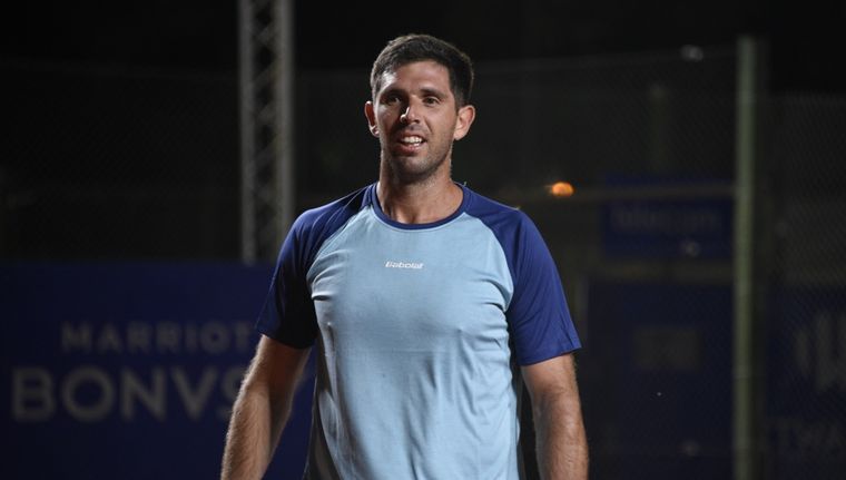 Federico Delbonis, en su último partido como profesional. Foto: Juan Mateo Aberastain Zubimendi / MDZ