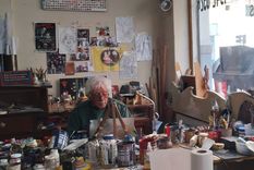 Miguel Angel Polizzi, fileteador porteño y letrista. Foto: Lucía Simoncelli.