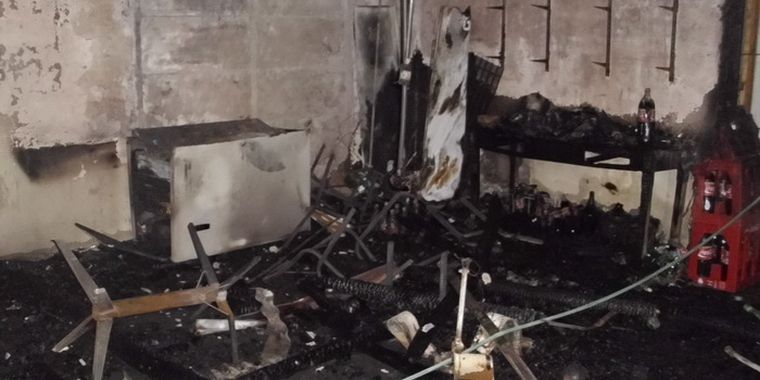 Imagen archivo Incendio y robo Club San Martín de Salto de las Rosas.
