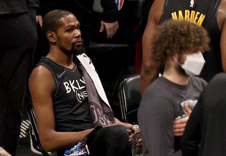 Kevin Durant no logra recuperarse. Foto: Brooklyn Nets