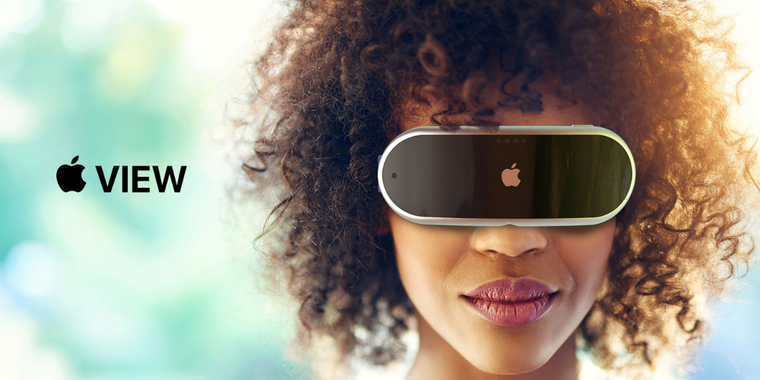 Concepto de diseño de las gafas de realidad mixta que está desarrollando Apple Foto: Antonio de Rosa