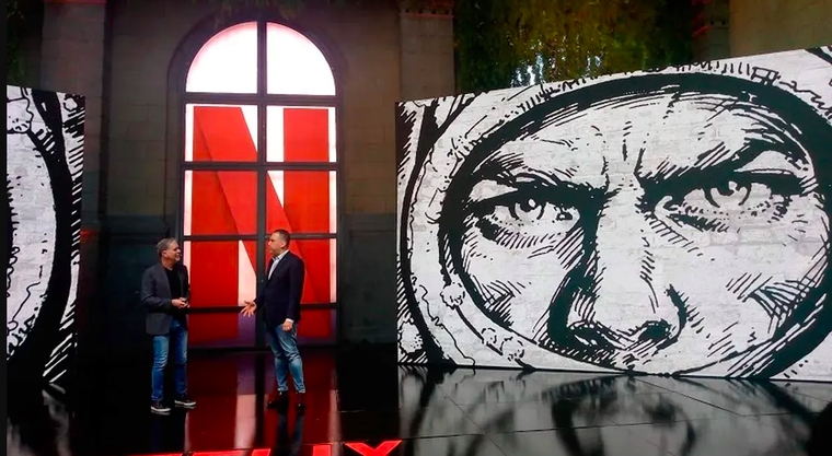 Imagen del evento de prensa en el que se confirmó que Netflix realizará El Eternauta. Foto: Fotografía: gentileza prensa Netflix