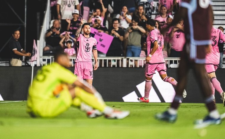 El GOAT regresó y convirtió en el empate de su equipo. Foto: Inter Miami