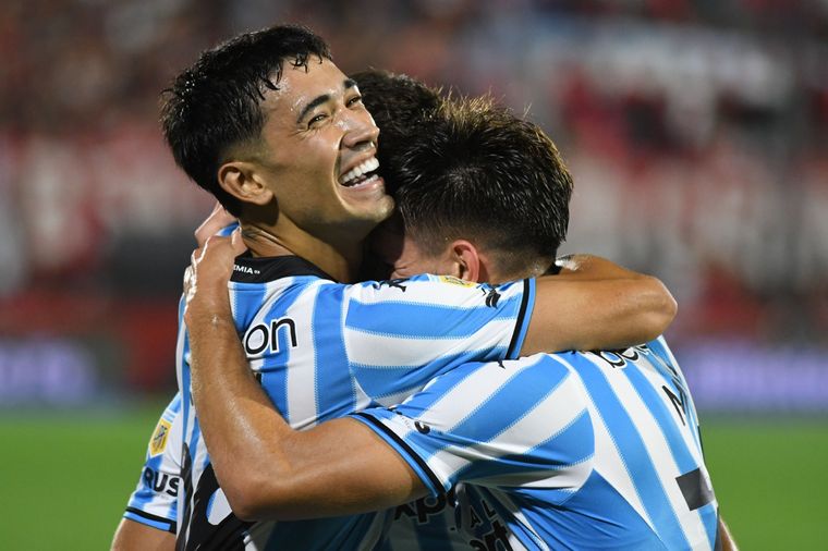 Racing celebra uno de sus cuatro tantos. Foto: @RacingClub
