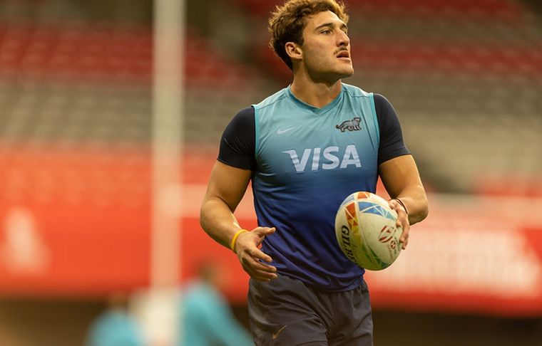 Rodrigo Isgró, integrante de Los Pumas 7s en el Mundial de Sudáfrica 2022. Foto: gentileza UAR.