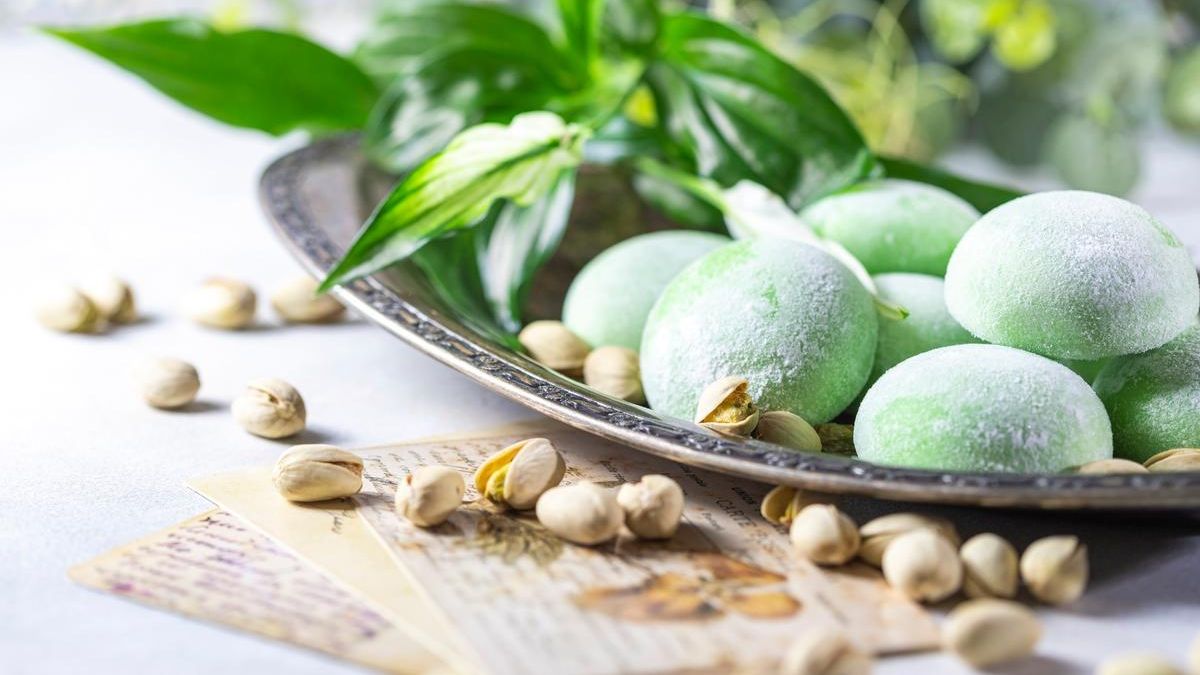 Esta es la receta viral de mochi helado sabor pistacho ¡una delicia!