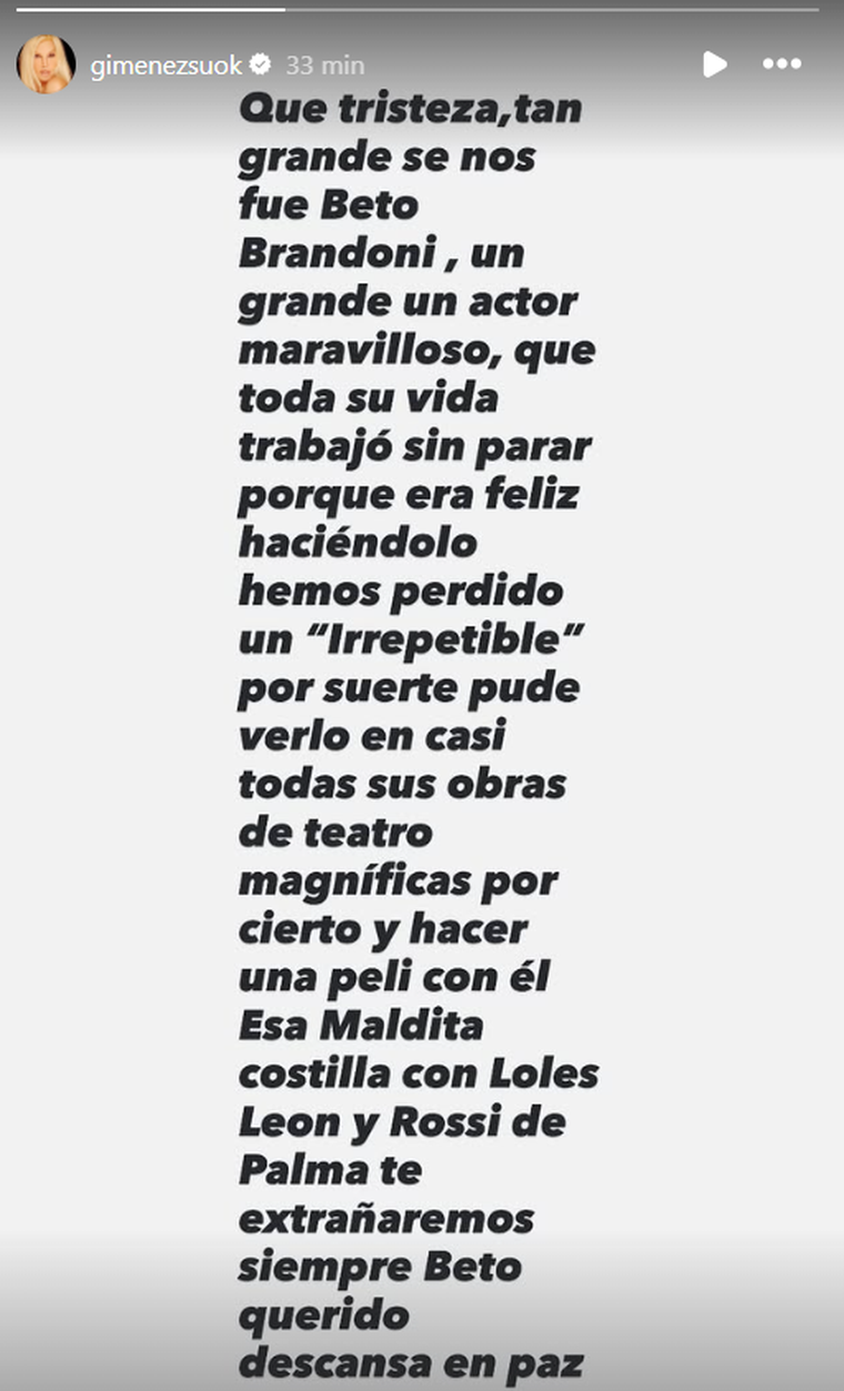 El adi&oacute;s de Susana Gim&eacute;nez a Luis Brandoni.&nbsp;