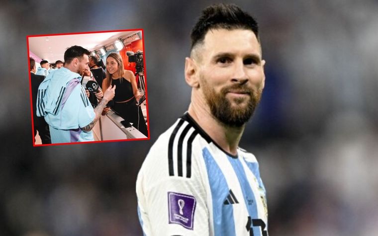 Emociones Messi se emocionó ante las palabras de una periodista.