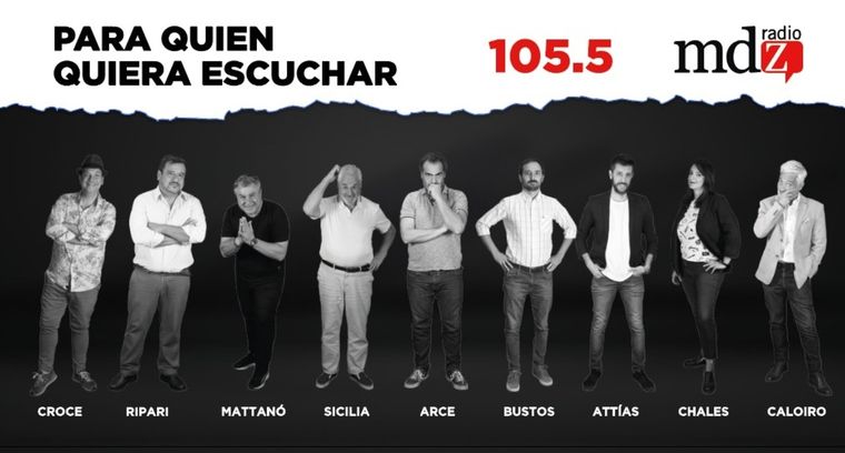 El equipo de MDZ Radio, a pleno.