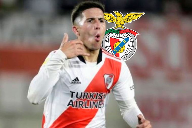 Enzo Fernández podría estar ante sus últimos partidos en River por la presión del Benfica.