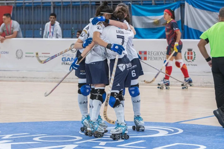 Las Águilas golearon a Colombia en el Mundial de hockey sobre patines. Foto: World Skate Games