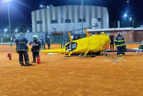 El helicóptero cayó pasadas las 20:30 del jueves en Palermo.