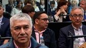 Lázaro Báez (en primer plano) y Cristina Kirchner durante el primer día del juicio por la causa Vialidad en mayo de 2019. Lázaro Báez (en primer plano) y Cristina Kirchner durante el primer día del juicio por la causa Vialidad en mayo de 2019.