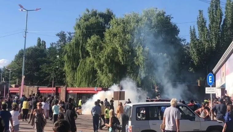 La protesta antiminera en Uspallata terminó en disturbio. Foto: Archivo