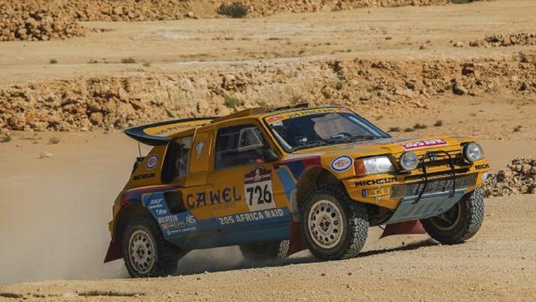 El Peugeot 205 T16 que atendía Quentin Lavalée. Foto: @dakar