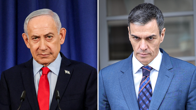 Netanyahu y Sánchez se han dirigido acusaciones mutuas dese el inicio del conflicto en Gaza.