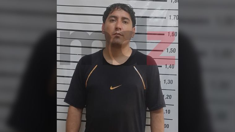 Sebastián Brizuela, el hombre detenido con la moto robada en Las Heras.&nbsp;