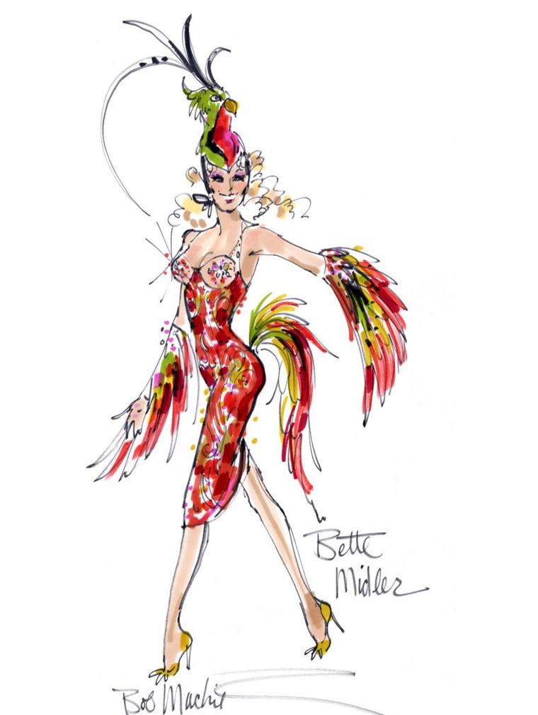 Boceto de un diseño pensado para la gran artista Bette Midler. Boceto de un diseño pensado para la gran artista Bette Midler.