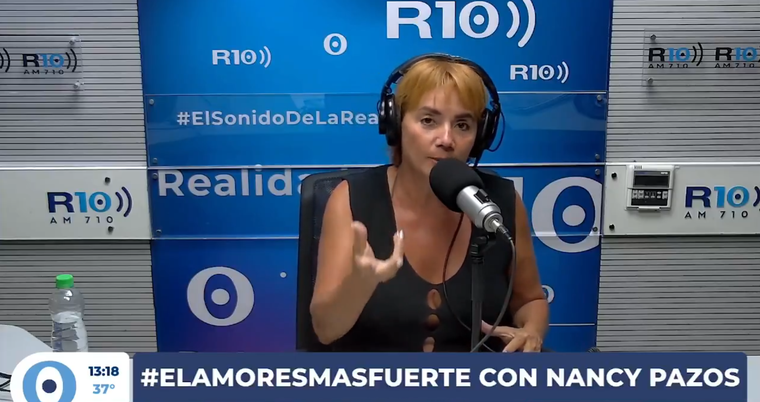 La comunicadora y un fuerte exabrupto.