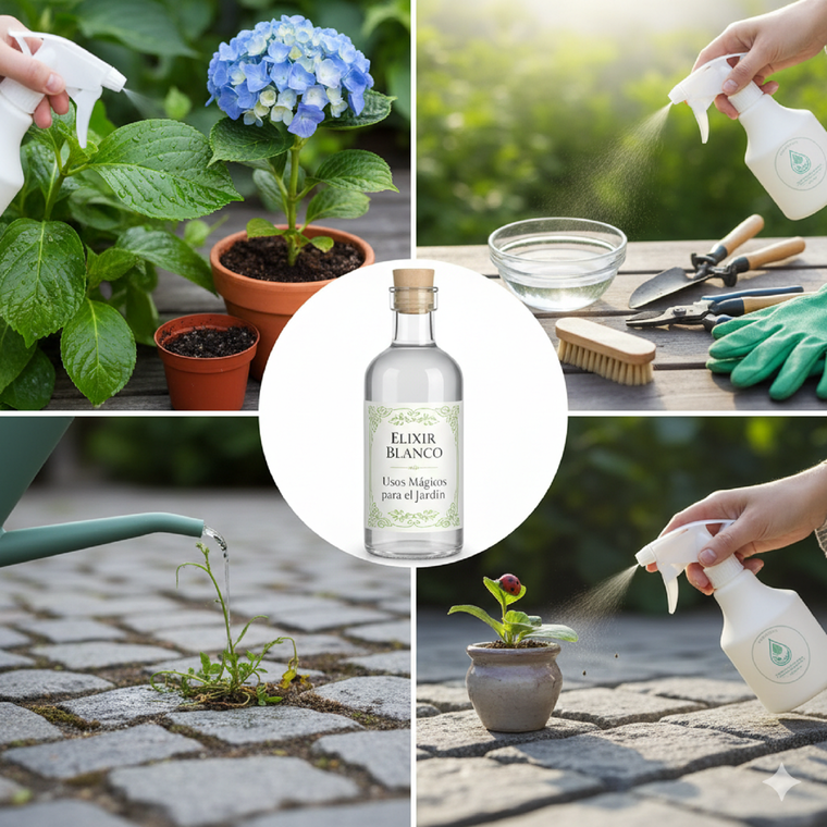 El producto mágico para el jardín. Fuente IA Gemini.