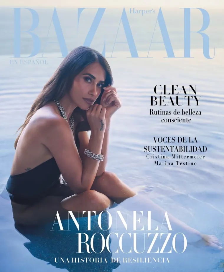 Antonela Roccuzzo en Harper’s Bazaar. Antonela Roccuzzo en Harper’s Bazaar.