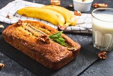 Receta simple de pan de plátano y nuez: ideal para el desayuno o merienda Foto: Shutterstock