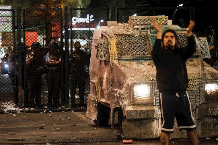 Las protestas de Chile de este domingo.