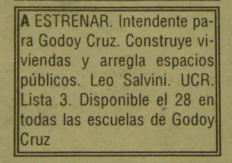 Los clasificados están en la prensa desde el domingo pasado.