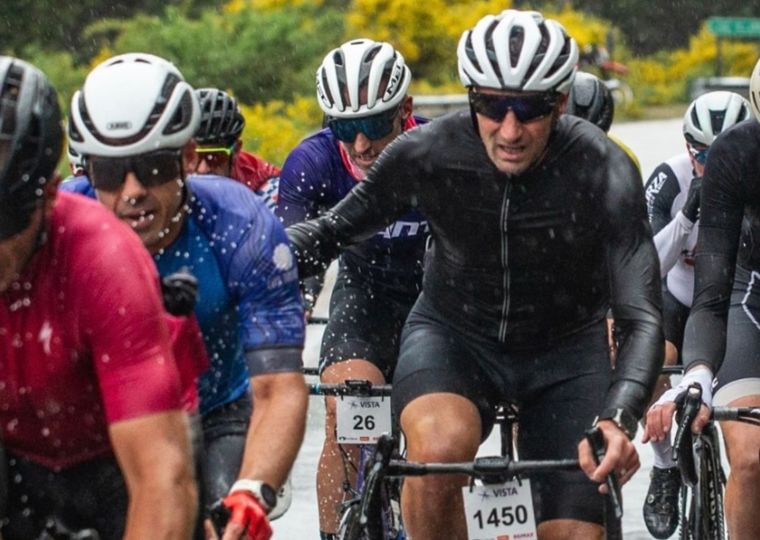 Scaloni participó de una carrera de 110 kilómetros en el sur del país. Foto: Gentileza