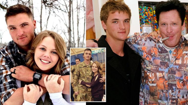 Hudson, con su esposa y su famoso padre. Foto: Metro.