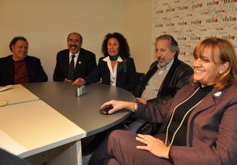 Quiroz (c), acompañada por Piedrafita, Crowley, López Iglesias y Naman. Foto: Pachy Reynoso / MDZ