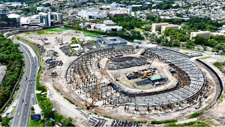 El estadio que China construye en El Salvador. El estadio que China construye en El Salvador. 