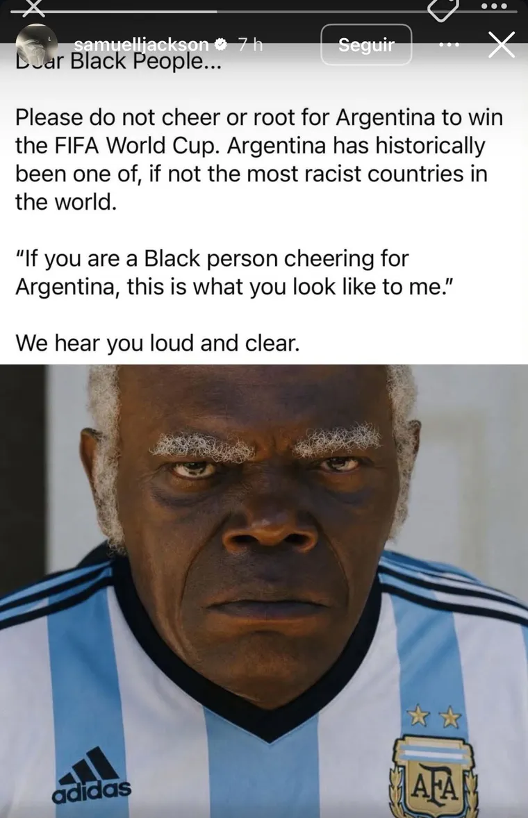La acusación difundida por Samuel L. Jackson apuntó contra Argentina en su conjunto y generó cuestionamientos por su gravedad y falta de fundamentos. La acusación difundida por Samuel L. Jackson apuntó contra Argentina en su conjunto y generó cuestionamientos por su gravedad y falta de fundamentos.