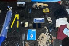 Los ladrones fueron detenidos en un galpón lindero a una sucursal del Banco Nación.&nbsp;