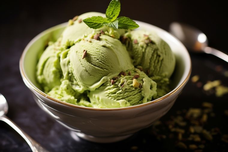 Si lo deseas puedes elaborar esta receta de helado de pistacho sin lácteos usando leche de almendras o coco y sigue siendo delicioso. Si lo deseas puedes elaborar esta receta de helado de pistacho sin lácteos usando leche de almendras o coco y sigue siendo delicioso.