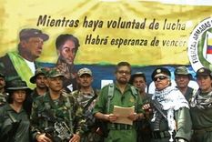 Iván Márquez, junto a Santrich y El Paísa anunciaron que retoman las armas en 2019. Foto: GETTY Foto: Archivo
