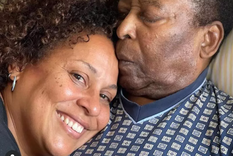 Pelé, con su hija. Foto: Twitter