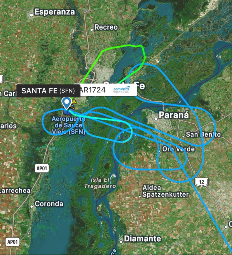 El recorrido del avión Foto: X