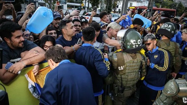 Boca llegó a Chile para enfrentar a Universidad Católica por la Libertadores.
